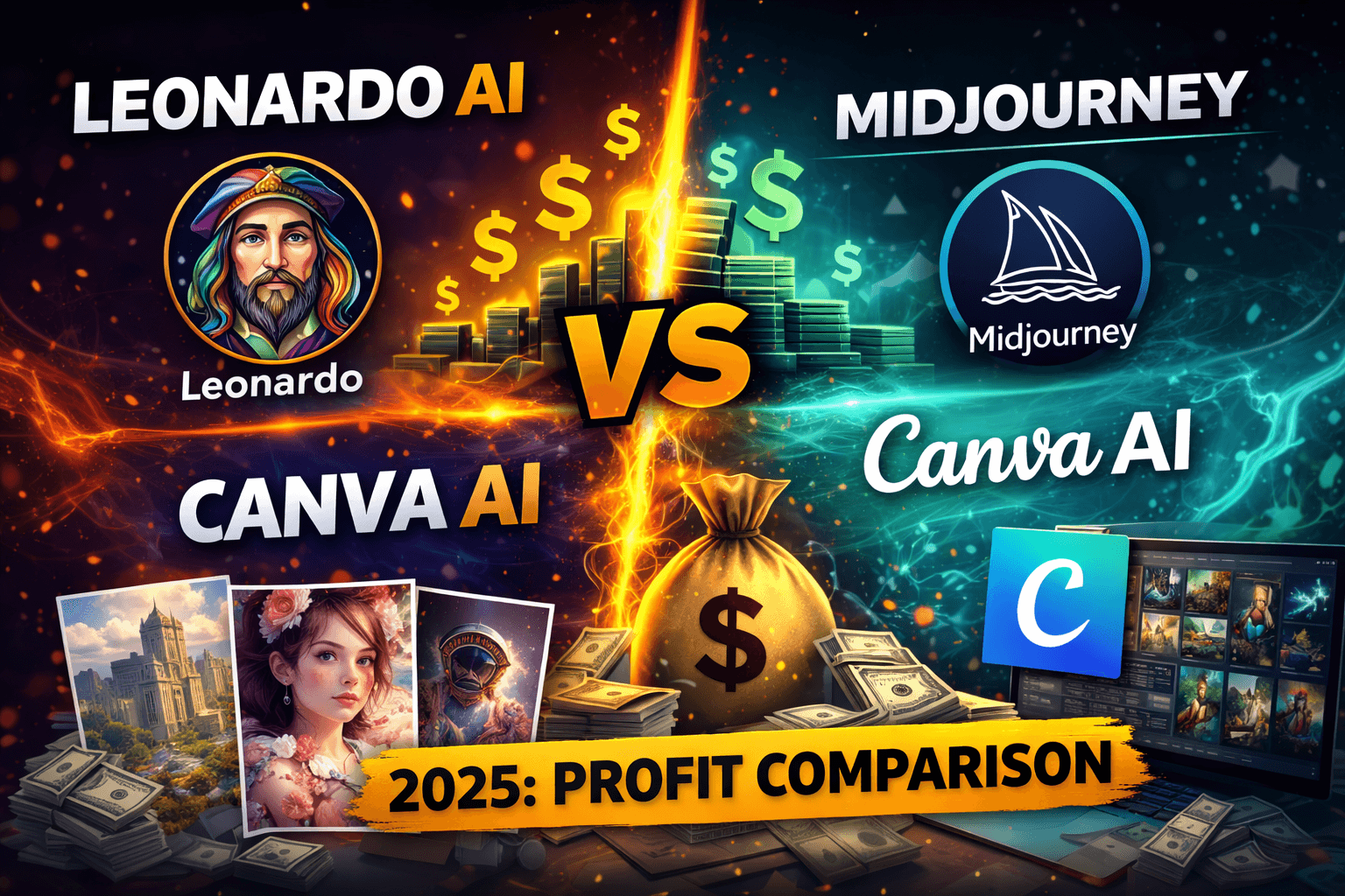 Leonardo AI vs Midjourney vs Canva: 2025 Comparison