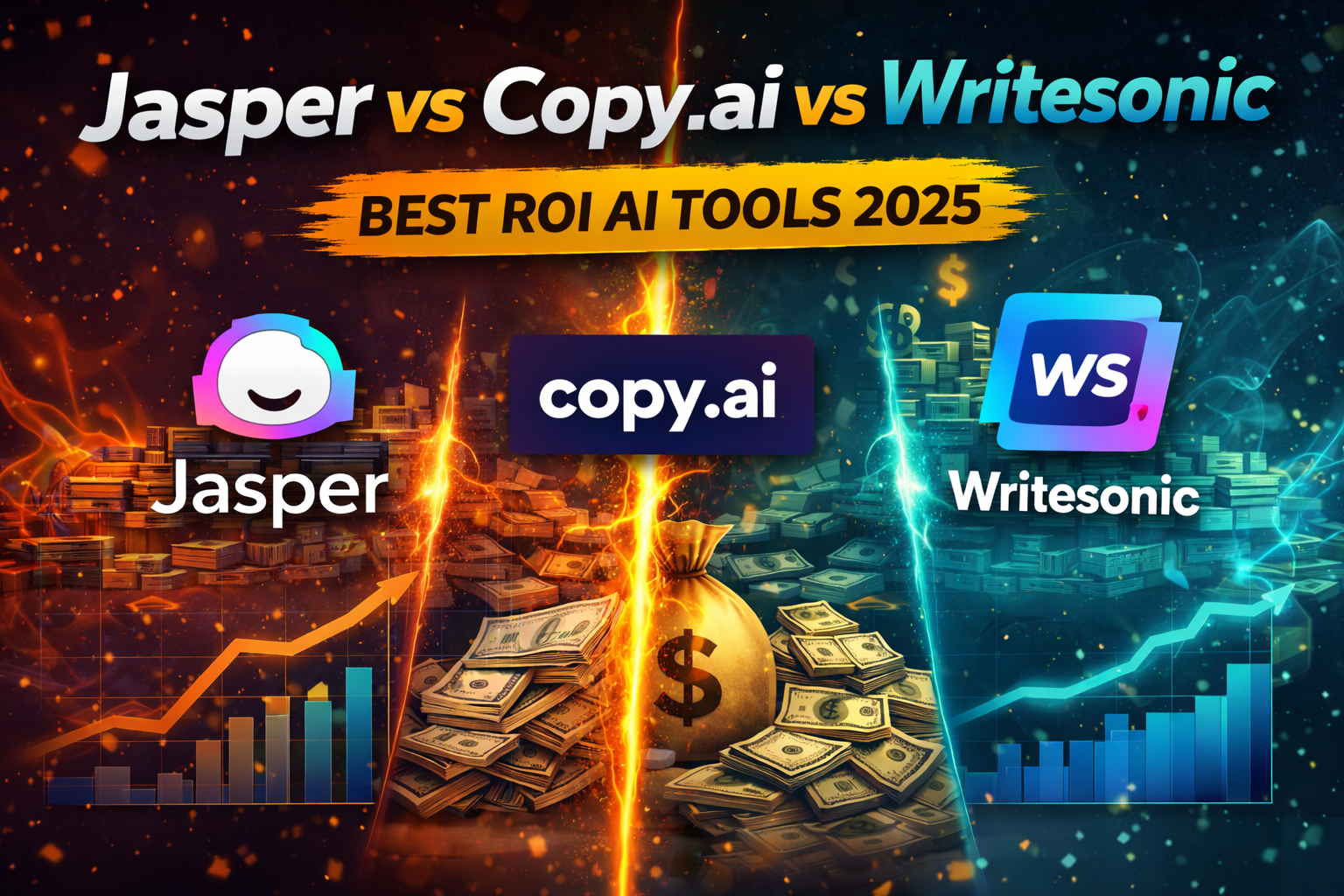 Jasper vs Copy.ai vs Writesonic: Best ROI AI Tools 2025